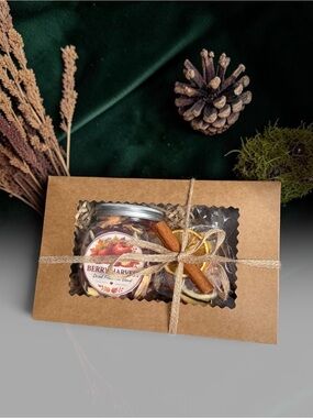 Hand Made Dried Fruit tea & Spice Gift Set - Strawberry,Raspberry,Apple